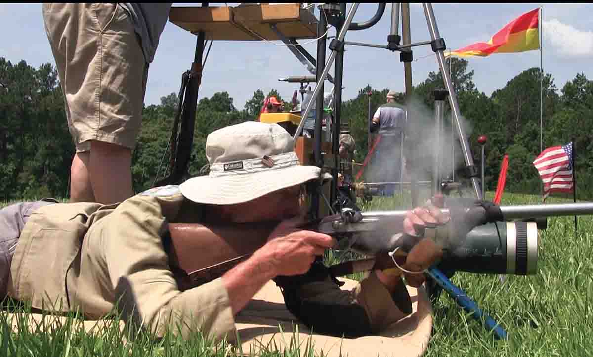 Ken Heismann sending a bullet downrange.